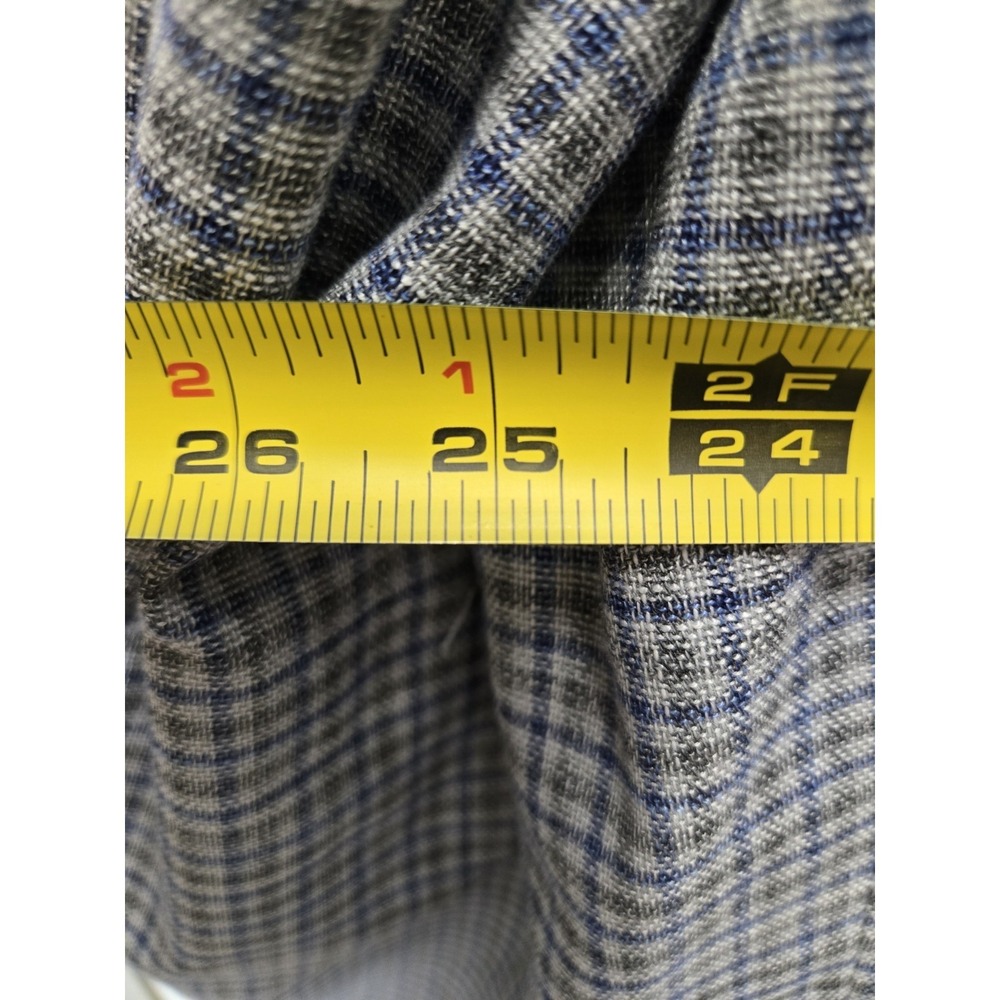 Lauren Ralph Lauren Blazer Jacket Mens 46R Blue Gray Plaid Single Breasted 46 R - Picture 10 of 12